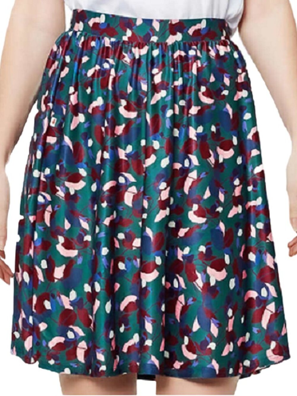 Leota Womens Wrinkle Free Elastic Waist Pull On Skirt